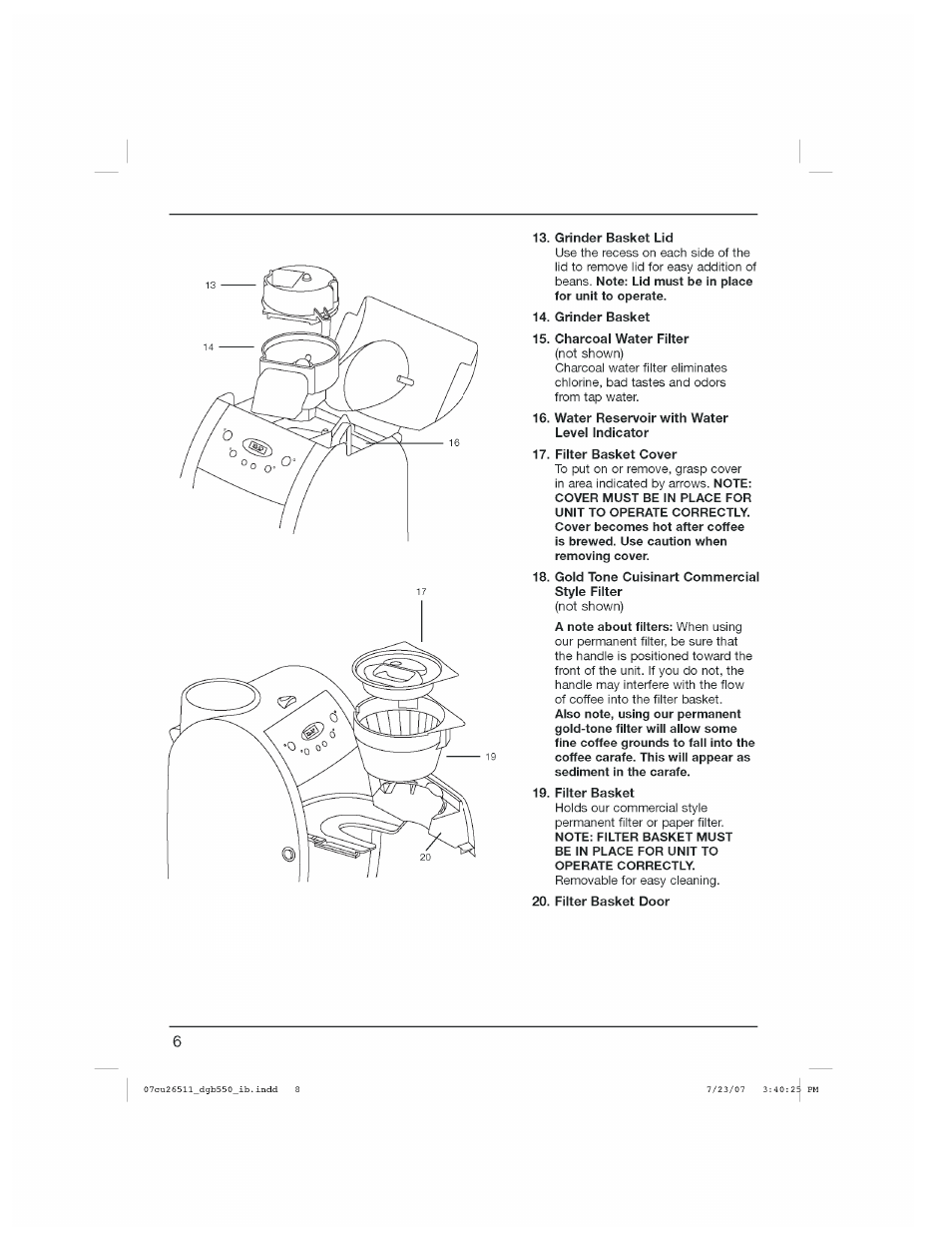 Cuisinart DGB-550 Series User Manual | Page 7 / 15