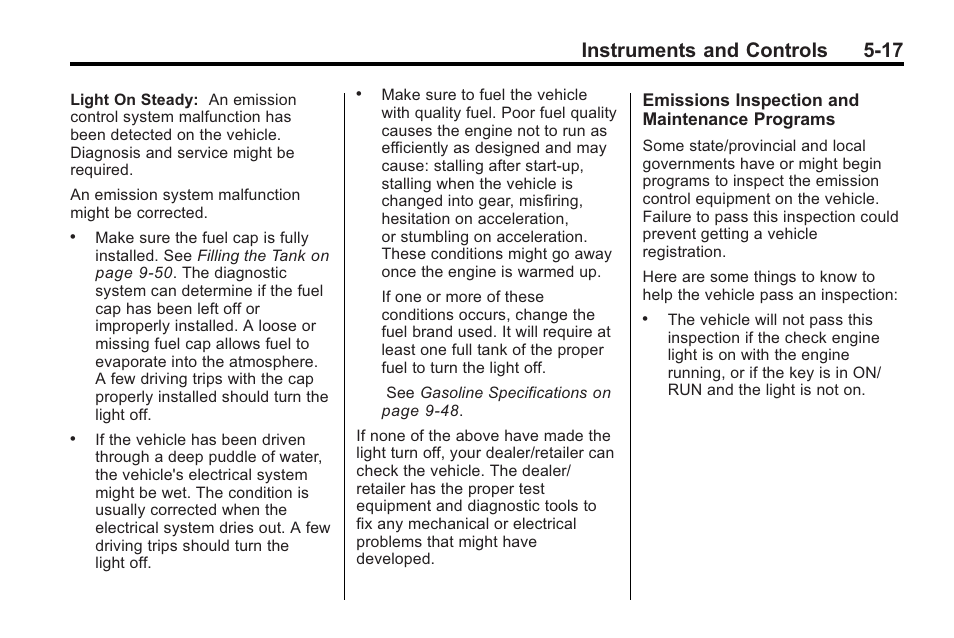 Instruments and controls 5-17 | Saturn 2010 VUE User Manual | Page 127 / 398