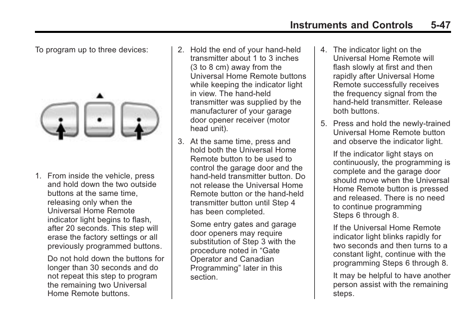 Instruments and controls 5-47 | Saturn 2010 VUE User Manual | Page 157 / 398