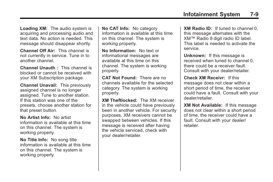 Infotainment system 7-9 | Saturn 2010 VUE User Manual | Page 175 / 398
