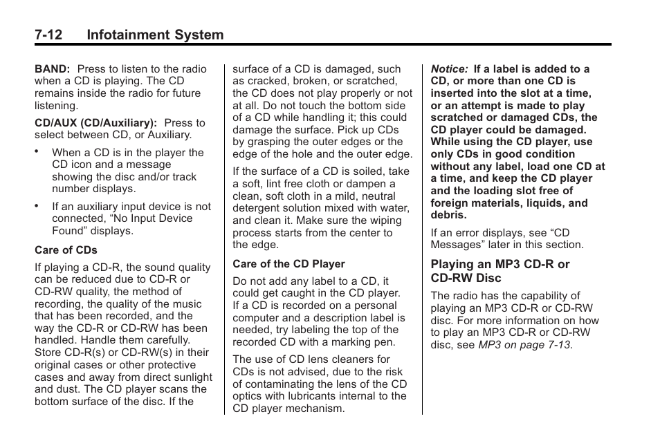 12 infotainment system | Saturn 2010 VUE User Manual | Page 178 / 398