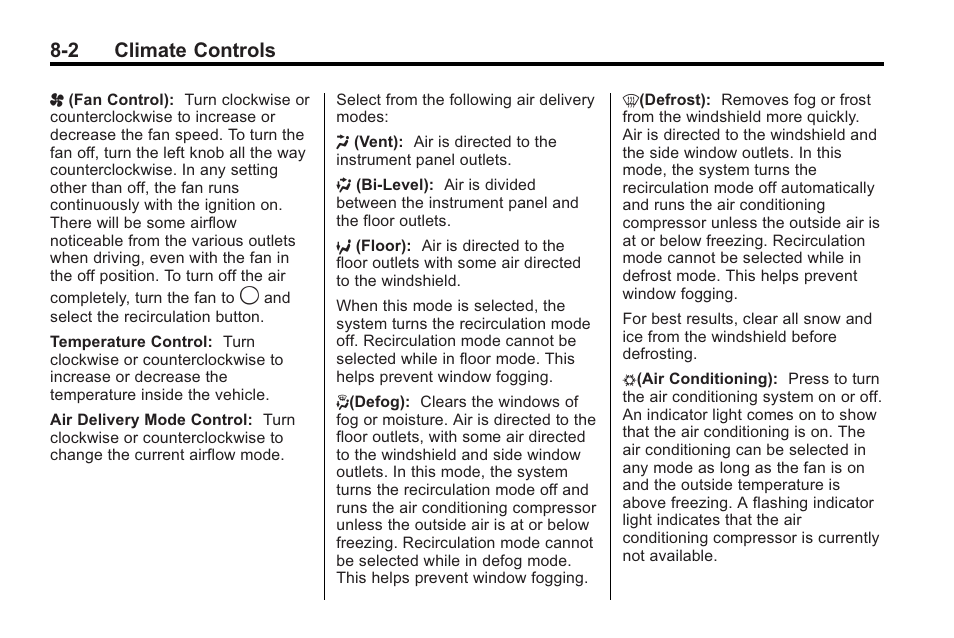 2 climate controls | Saturn 2010 VUE User Manual | Page 196 / 398