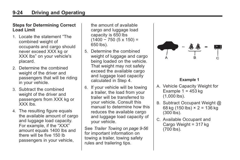 24 driving and operating | Saturn 2010 VUE User Manual | Page 228 / 398