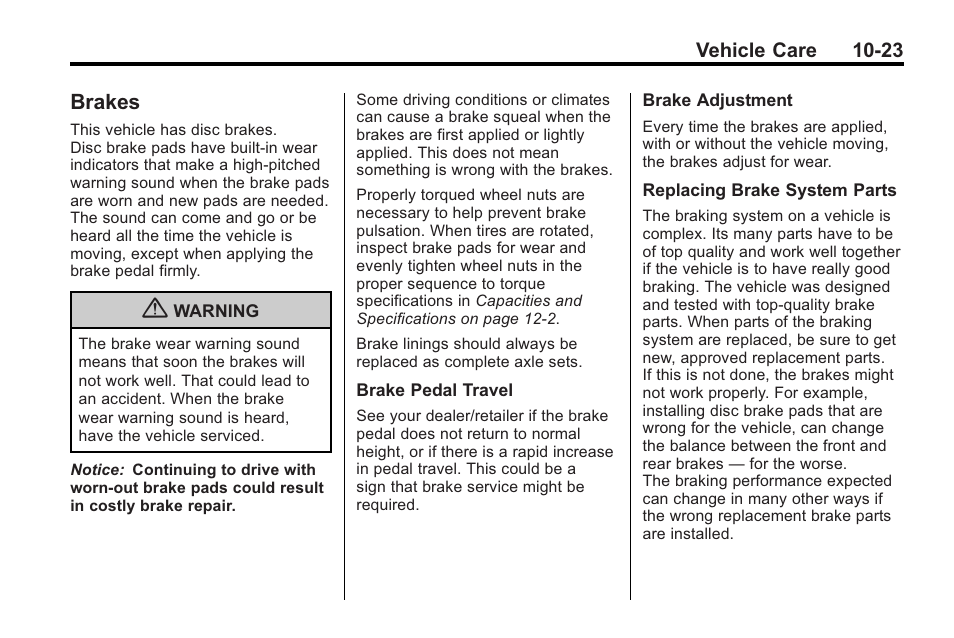 Brakes, Brakes -23, Electrical | Saturn 2010 VUE User Manual | Page 289 / 398