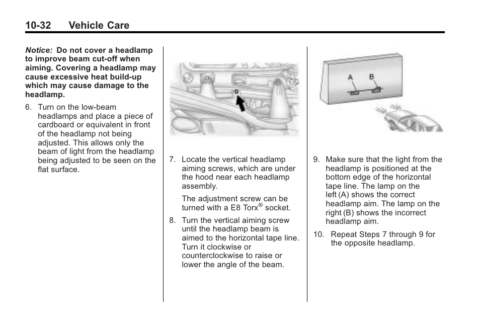 32 vehicle care | Saturn 2010 VUE User Manual | Page 298 / 398