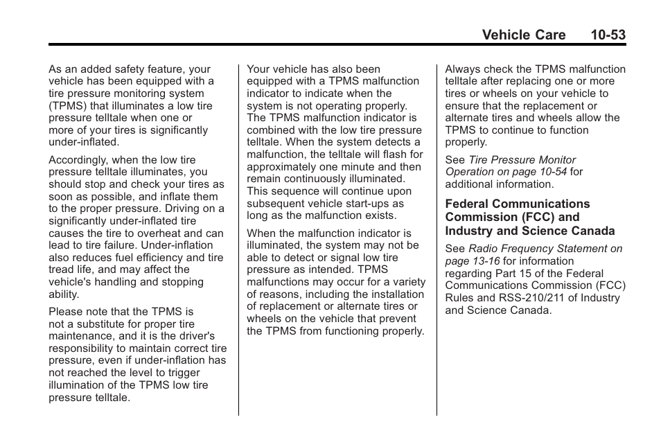 Vehicle care 10-53 | Saturn 2010 VUE User Manual | Page 319 / 398
