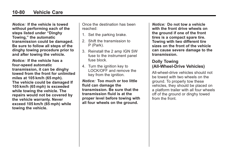 80 vehicle care | Saturn 2010 VUE User Manual | Page 346 / 398