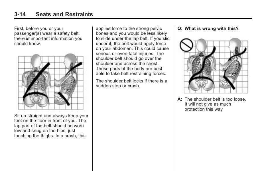 14 seats and restraints | Saturn 2010 VUE User Manual | Page 58 / 398