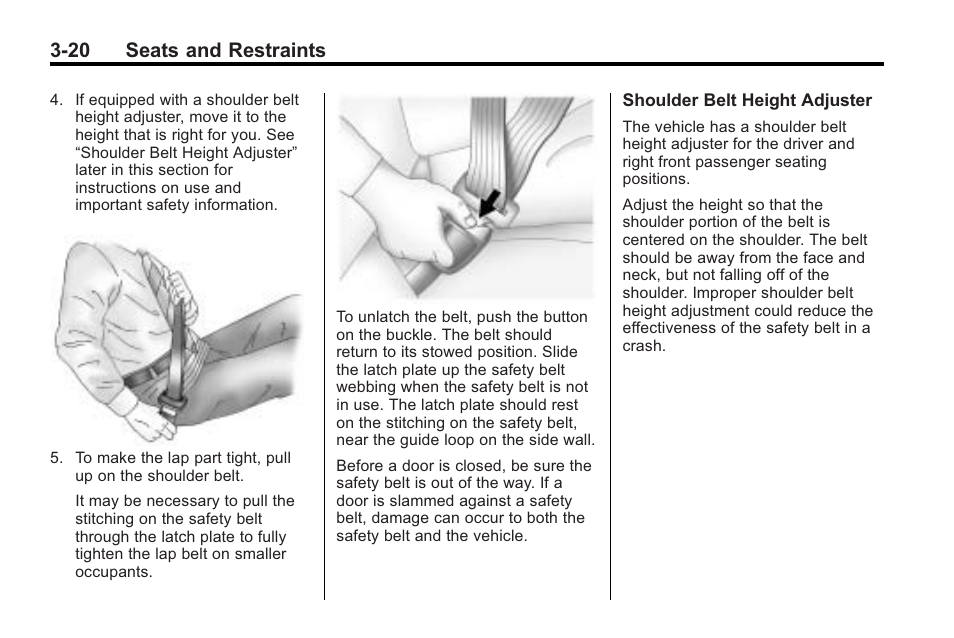 20 seats and restraints | Saturn 2010 VUE User Manual | Page 64 / 398