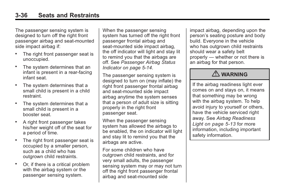 36 seats and restraints | Saturn 2010 VUE User Manual | Page 80 / 398