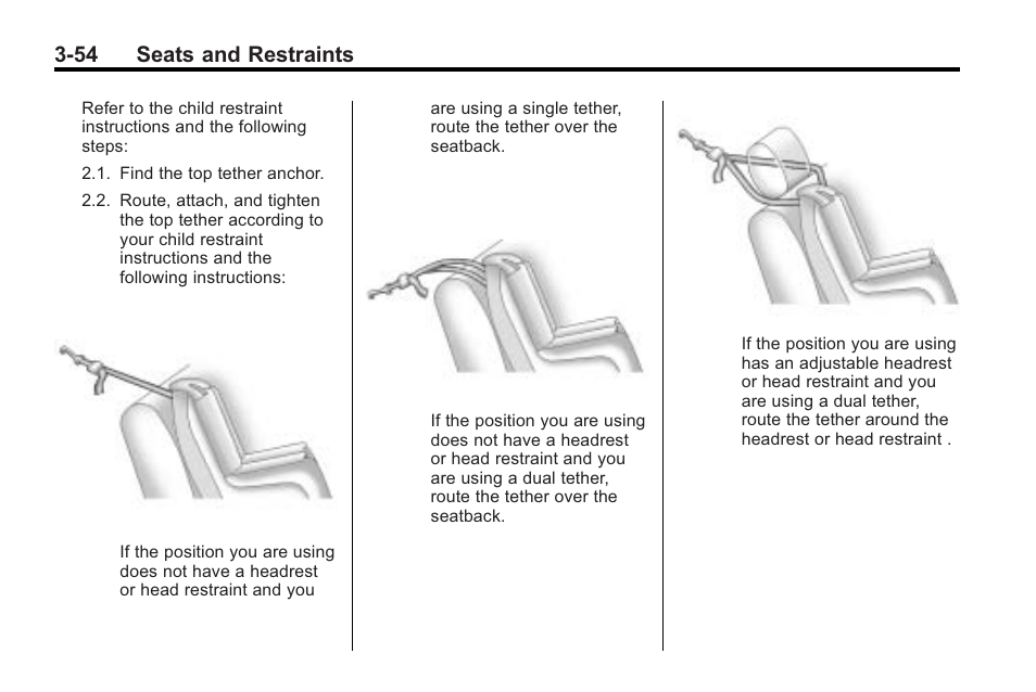54 seats and restraints | Saturn 2010 VUE User Manual | Page 98 / 398