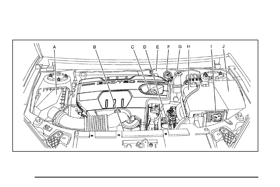Engine compartment overview, Engine compartment overview -14 | Saturn 2010 AURA User Manual | Page 284 / 428