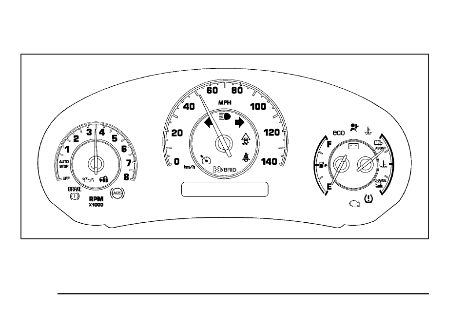 Instrument panel cluster, Instrument panel cluster -22 | Saturn 2010 AURA Hybrid User Manual | Page 168 / 400