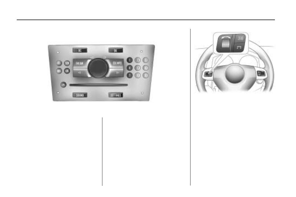 Dic operation and, Displays (base level dic and audio) | Saturn 2009 ASTRA User Manual | Page 106 / 314