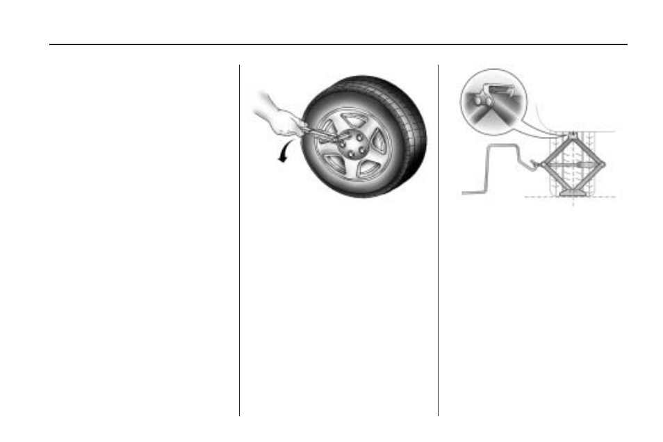 Removing the flat tire, And installing the spare tire | Saturn 2009 ASTRA User Manual | Page 247 / 314