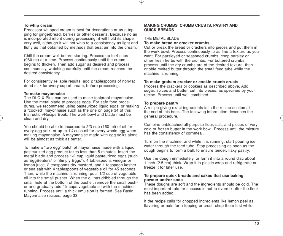 Cuisinart DLC-XP User Manual | Page 11 / 52