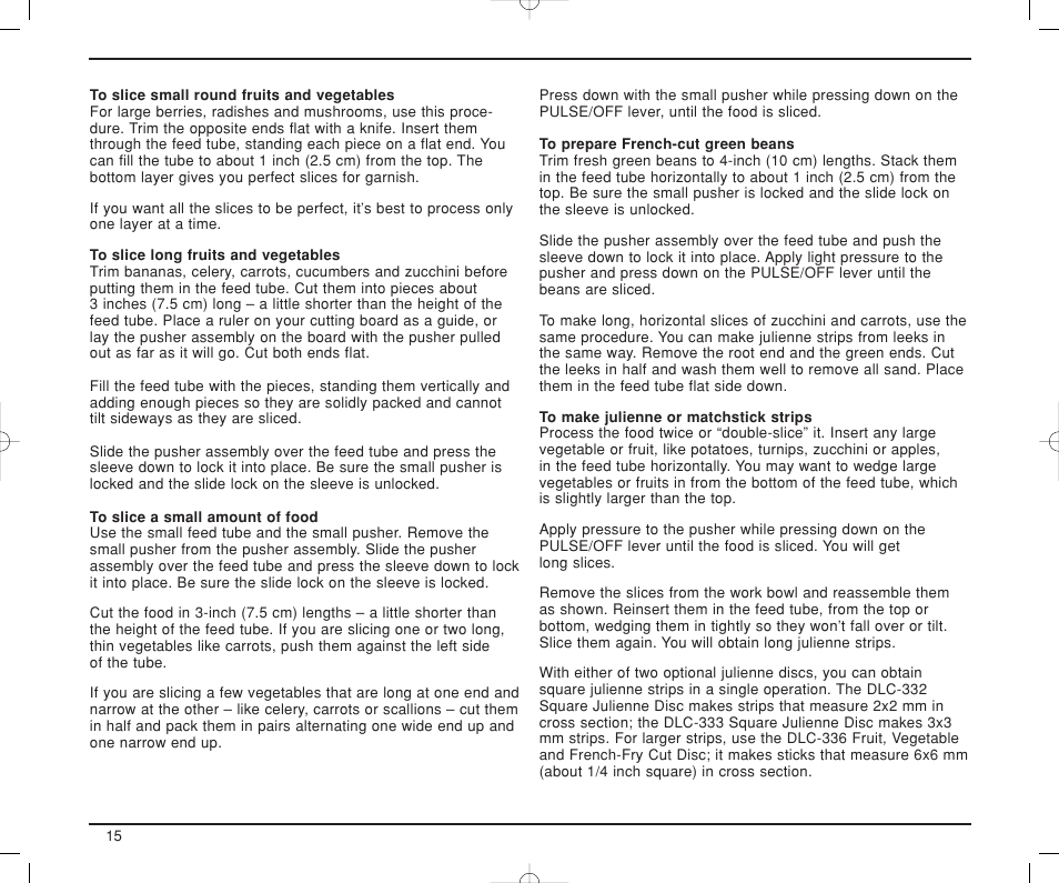 Cuisinart DLC-XP User Manual | Page 16 / 52