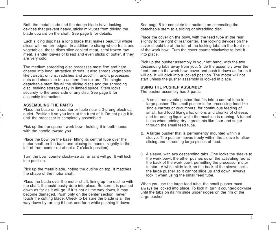 Cuisinart DLC-XP User Manual | Page 5 / 52