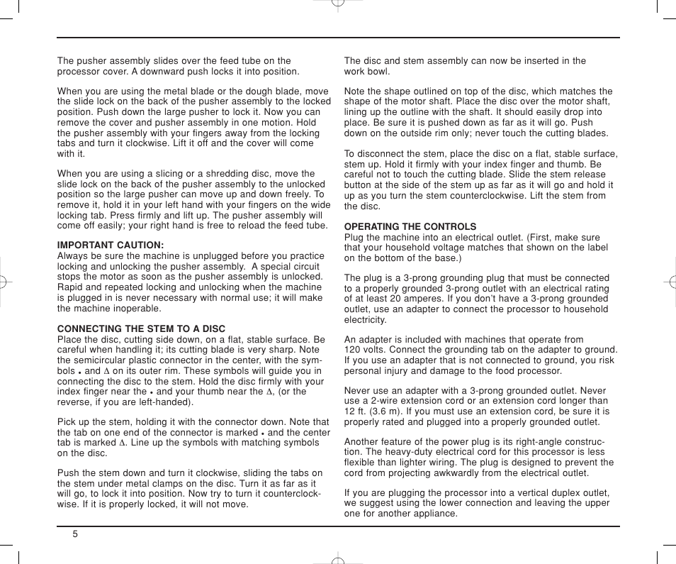 Cuisinart DLC-XP User Manual | Page 6 / 52