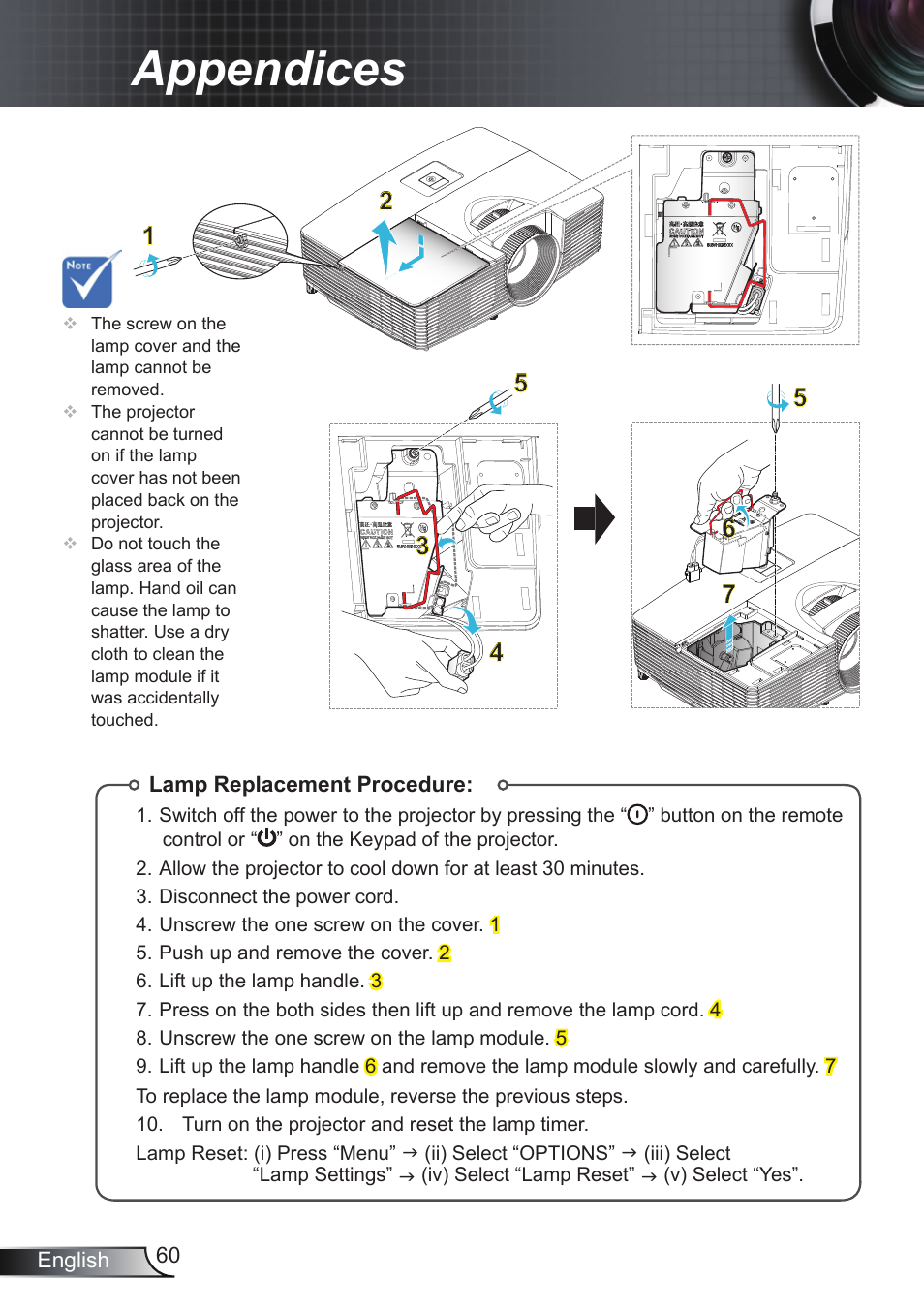 Appendices | Optoma EH200ST User Manual | Page 60 / 68