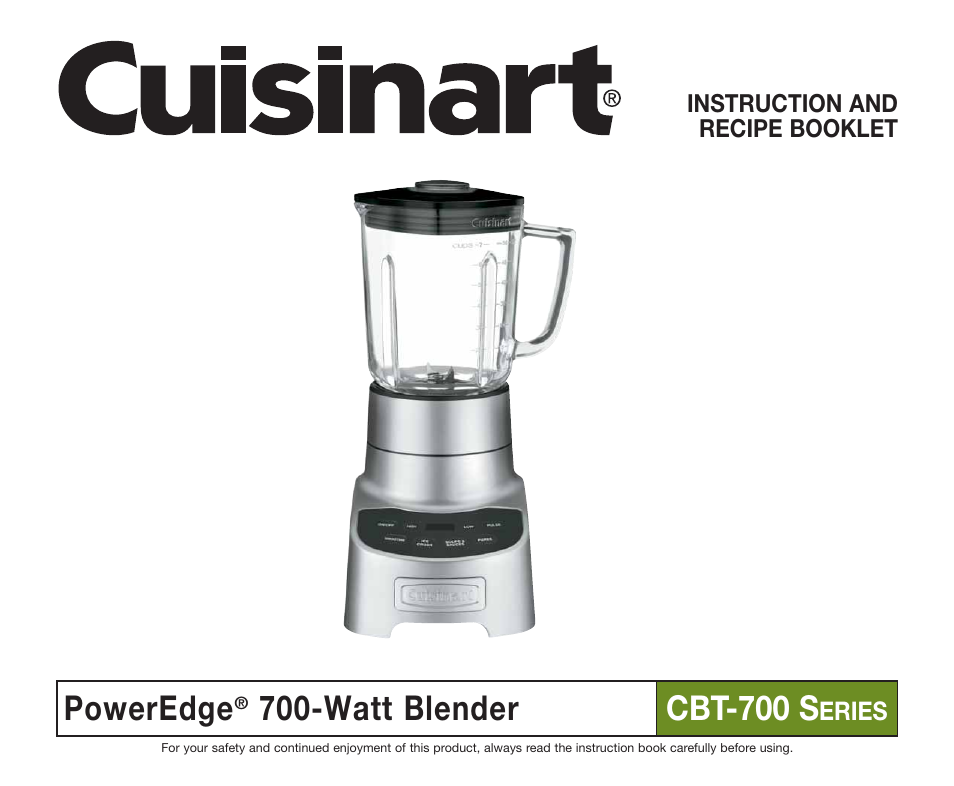 Cuisinart PowerEdge CBT-700 Series User Manual | 25 pages
