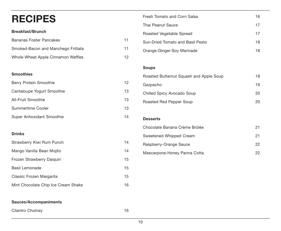Recipes | Cuisinart PowerEdge CBT-700 Series User Manual | Page 10 / 25
