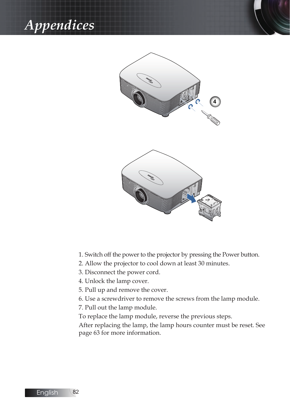 Appendices | Optoma EH503 User Manual | Page 82 / 101