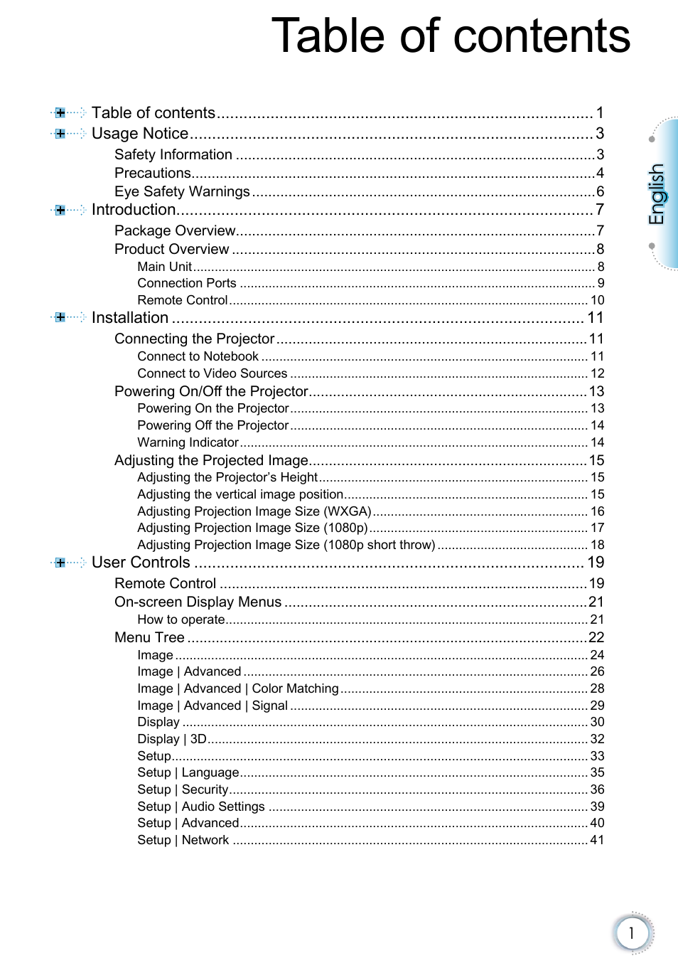 Optoma EH415e User Manual | Page 2 / 89