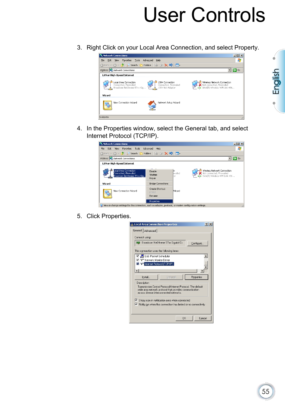 User controls | Optoma EH415e User Manual | Page 56 / 89