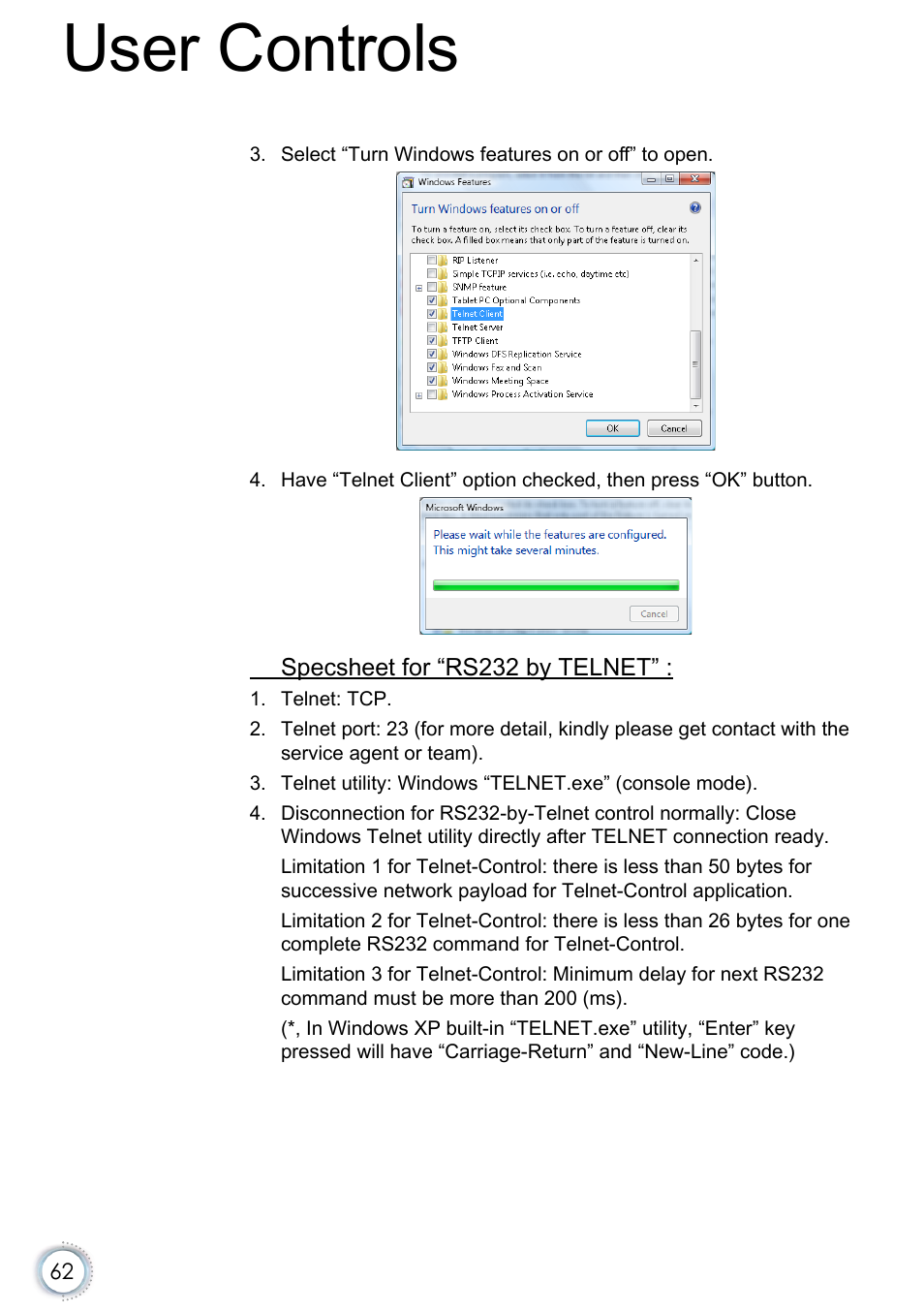 User controls | Optoma EH415e User Manual | Page 63 / 89