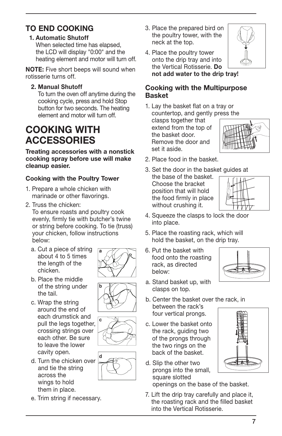 Cooking with accessories | Cuisinart CVR-1000 User Manual | Page 7 / 9