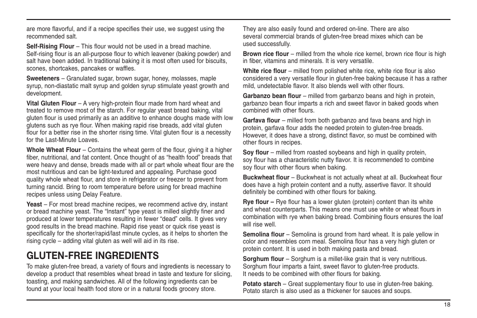 Gluten-free ingredients | Cuisinart ELC0303IB-1/7A7 User Manual | Page 116 / 119
