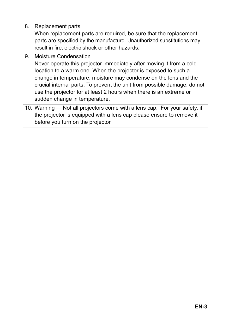 Optoma S310 User Manual | Page 3 / 70