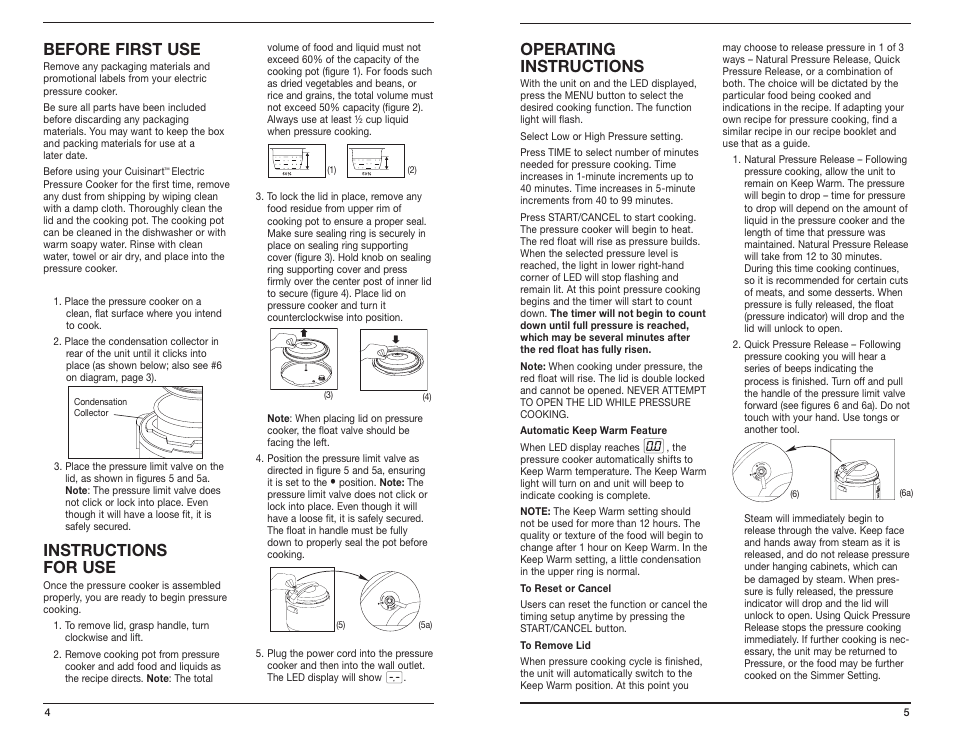 Before first use, Instructions for use, Operating instructions | Cuisinart CPC-600 User Manual | Page 3 / 5