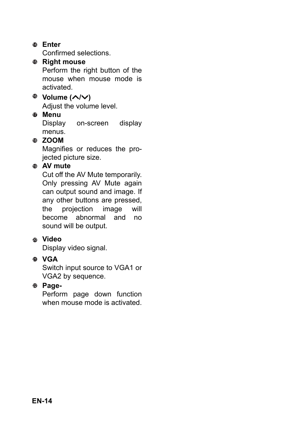Optoma FX5200 User Manual | Page 14 / 59
