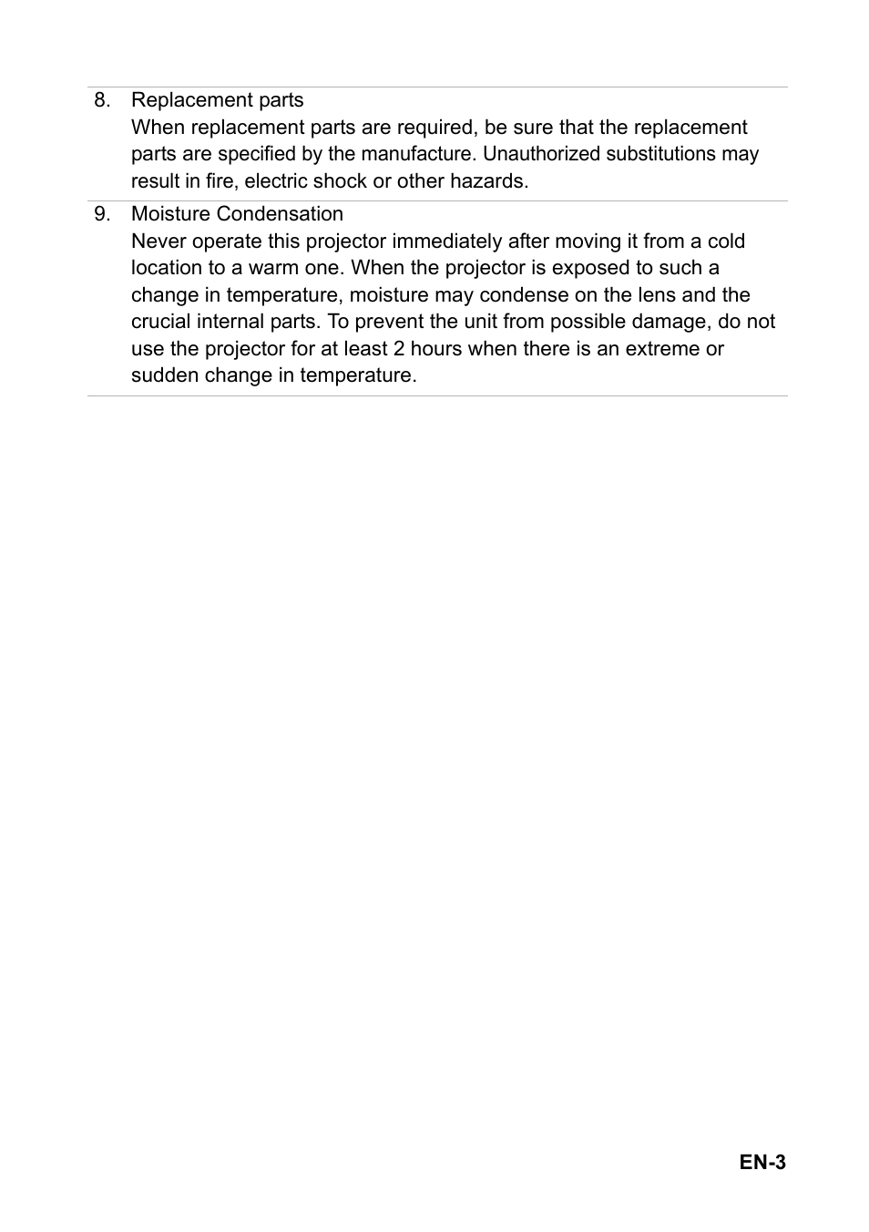 Optoma FX5200 User Manual | Page 3 / 59