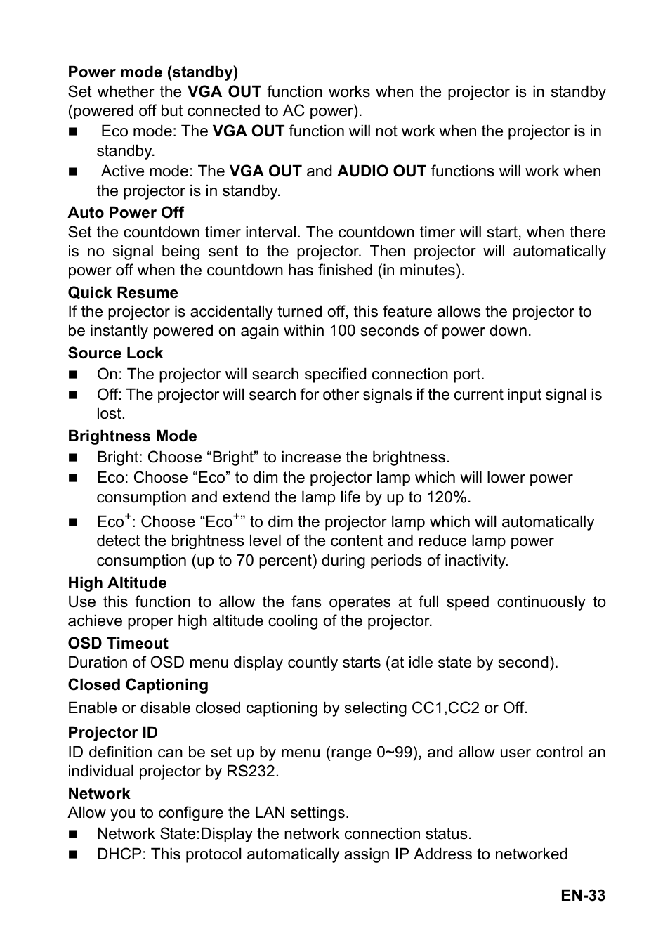 Optoma FX5200 User Manual | Page 33 / 59