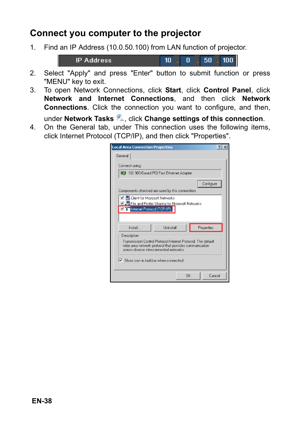 Connect you computer to the projector | Optoma FX5200 User Manual | Page 38 / 59