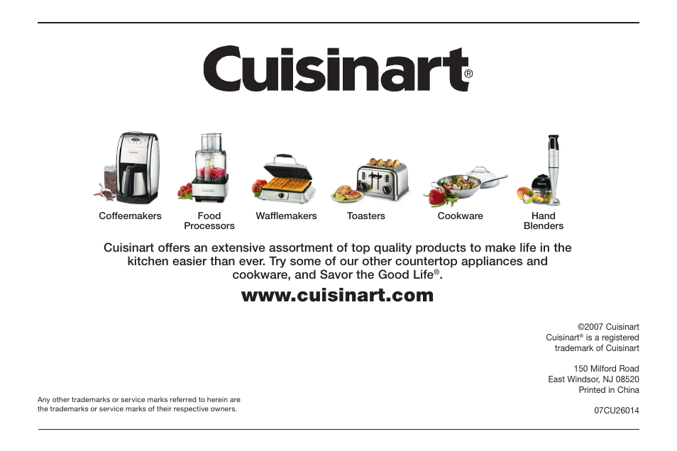 Cuisinart TOB-50BC User Manual | Page 24 / 25