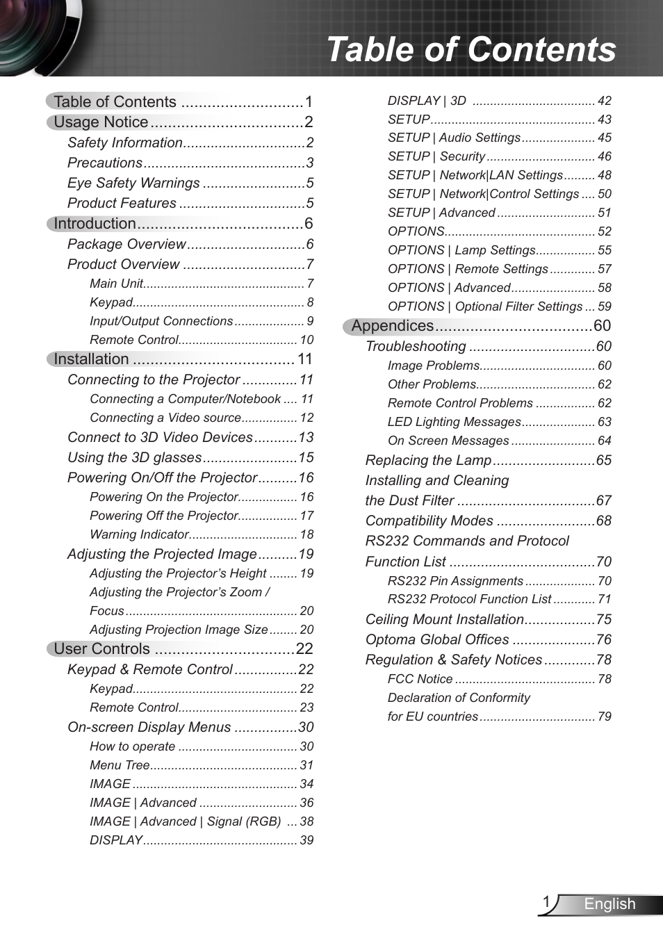 Optoma X402 User Manual | 79 pages