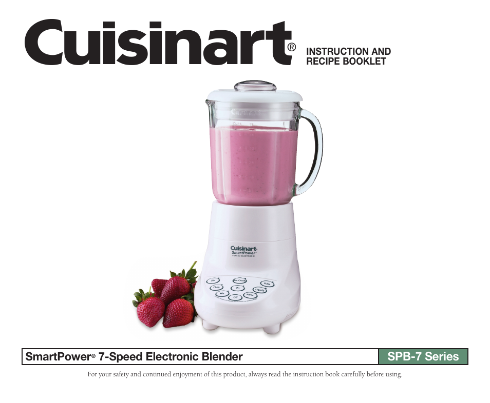 Cuisinart SPB-7CH User Manual | 25 pages