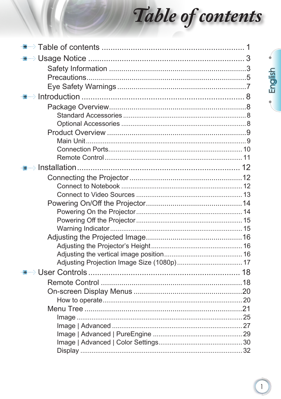 Optoma HD50 User Manual | 85 pages