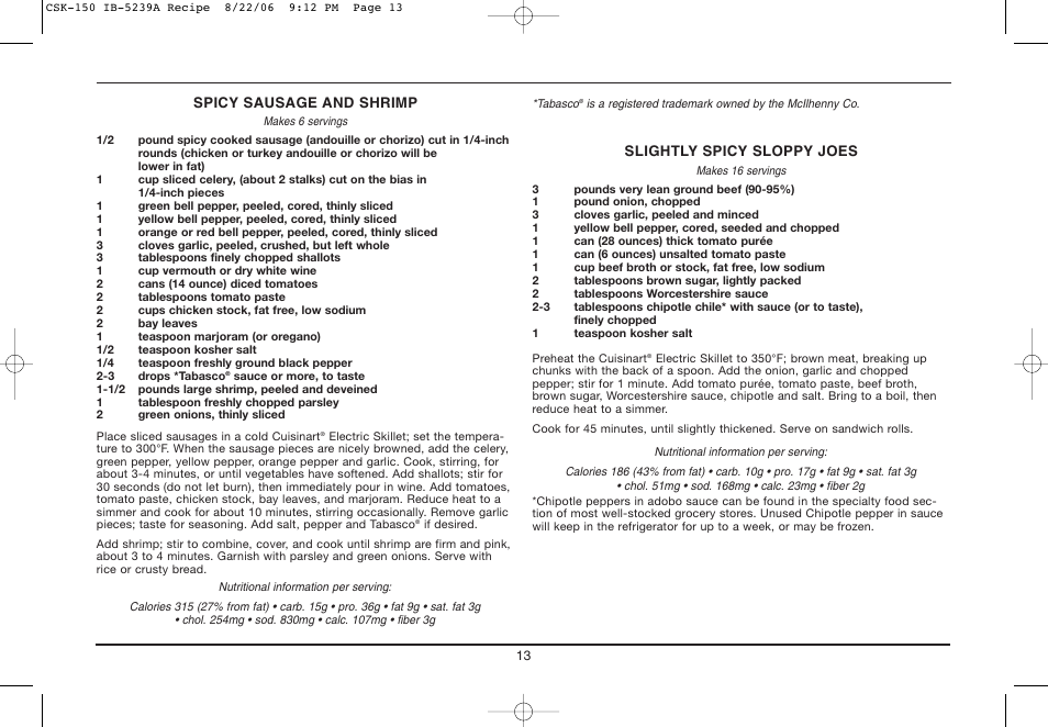 Cuisinart IB-5239A User Manual | Page 13 / 25