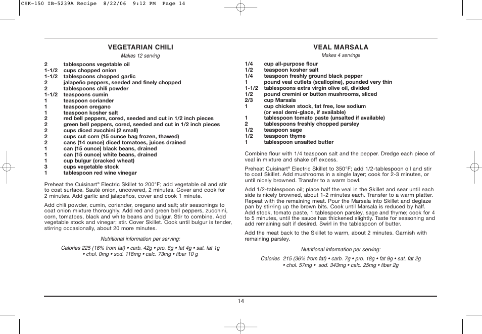 Cuisinart IB-5239A User Manual | Page 14 / 25