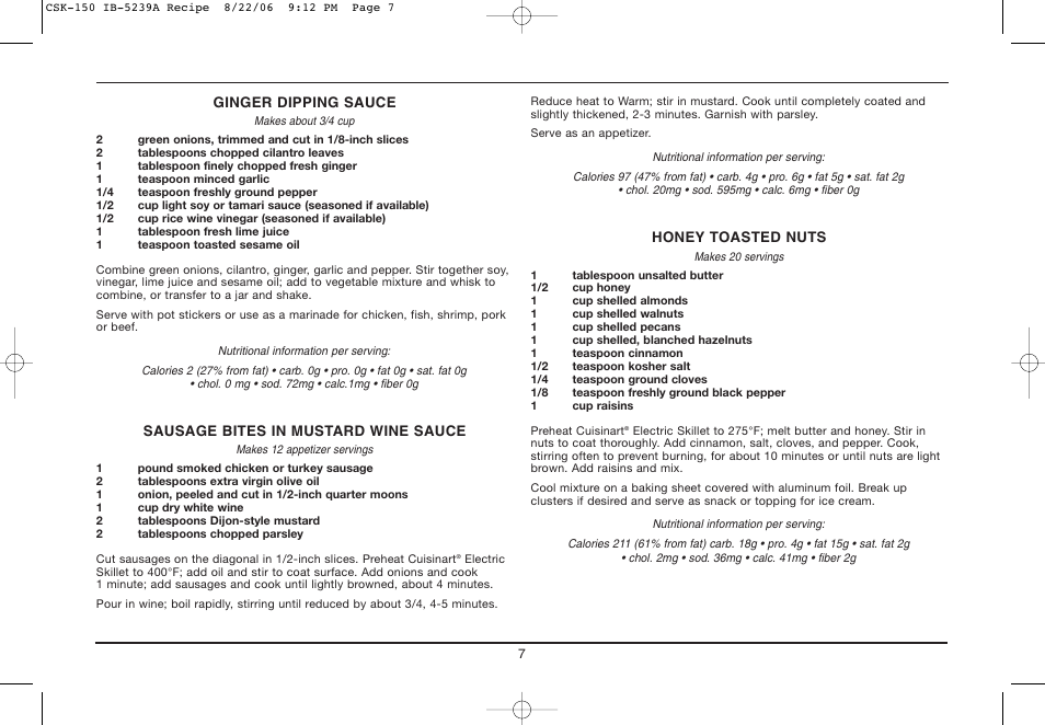 Cuisinart IB-5239A User Manual | Page 7 / 25