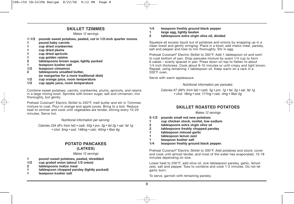 Cuisinart IB-5239A User Manual | Page 8 / 25