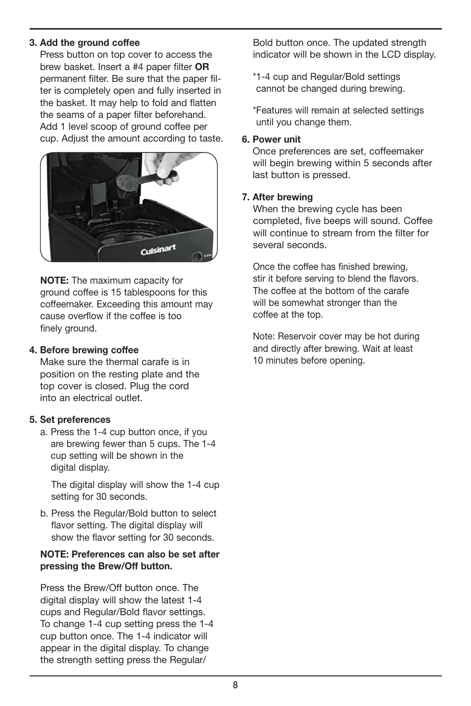 Cuisinart Perfec Tem 12-Cup Programmable Coffeemaker DCC-2900 User Manual | Page 8 / 12