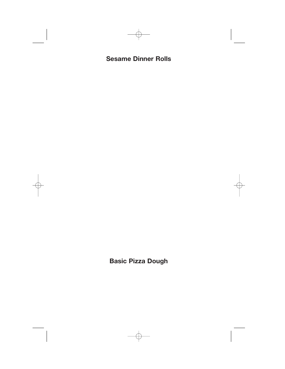 Sesame dinner rolls, Basic pizza dough | Cuisinart DLC-2007 User Manual | Page 28 / 48