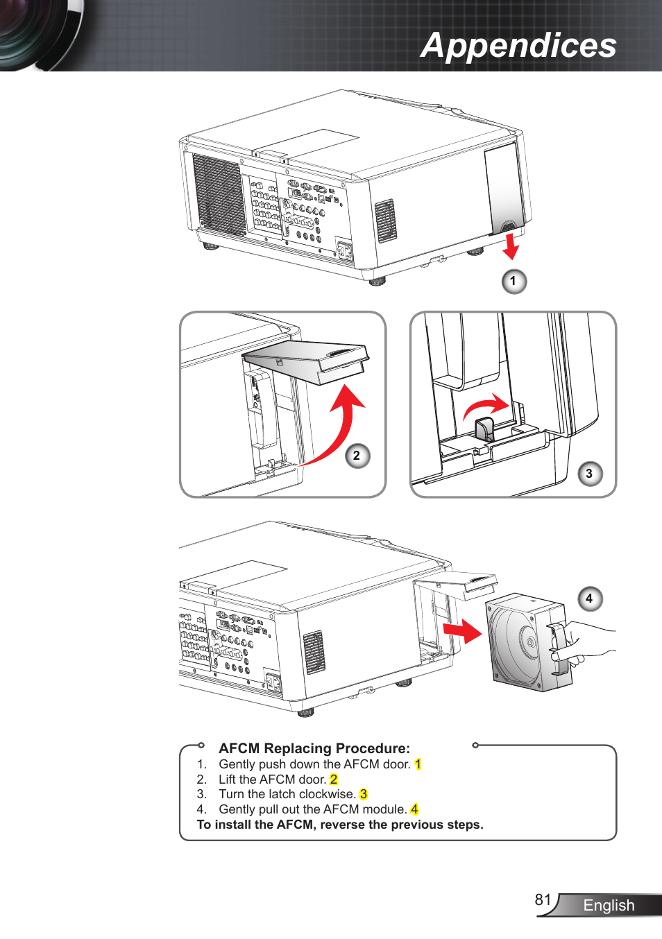 Appendices | Optoma EX855 User Manual | Page 81 / 95