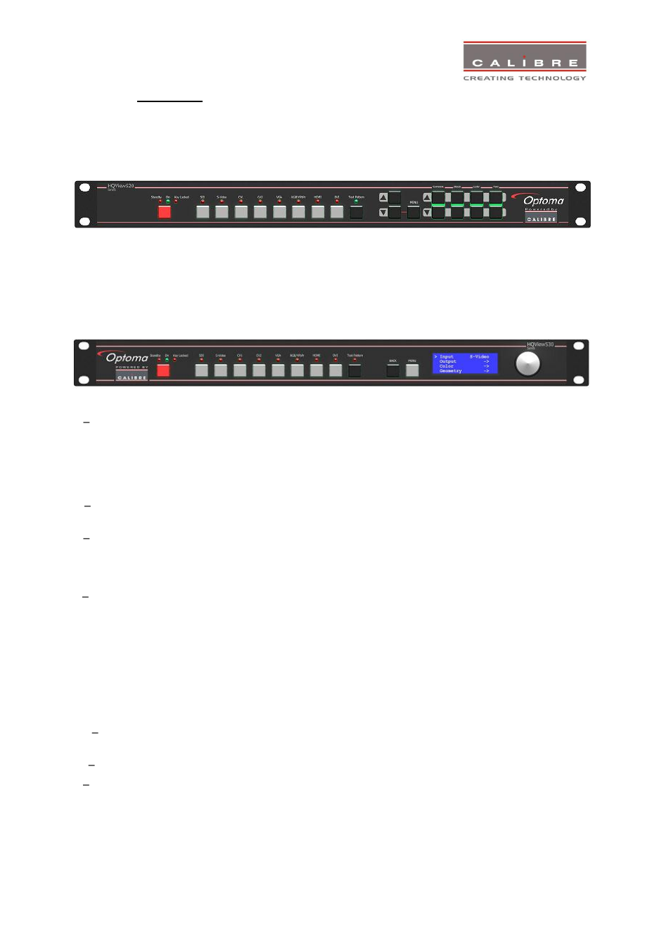 Introduction | Optoma HQView520 User Manual | Page 18 / 39